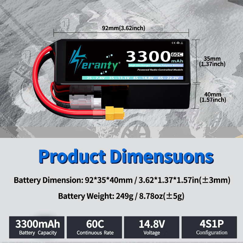 TERANTY 4S 3300mAh Lipo Batter - огляд і ціна Drone Battery 3S