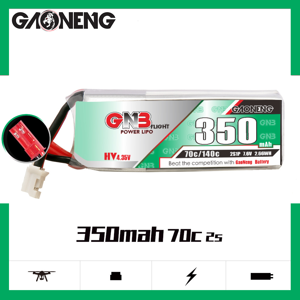 GAONENG GNB 2S 7.6V 350mAh 70C - огляд і ціна Drone Battery Lipo